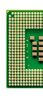 A graphic of a half of a computer chip.