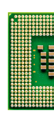 A graphic of a half of a computer chip.